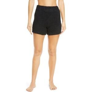 Skims Womens Cozy Knit Boucle‎ Yarn Pull On Sleep Lounge Shorts Size L/XL Onyx